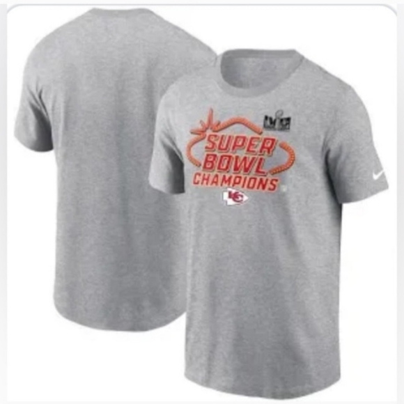 KC Chiefs Men’s Nike Super Bowl LVIII Champions Locker Room Trophy Tshirt - Picture 1 of 11